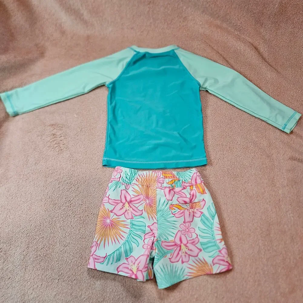 Member's Mark Family Swim Boy's Floral Rashguard Set Size 2T